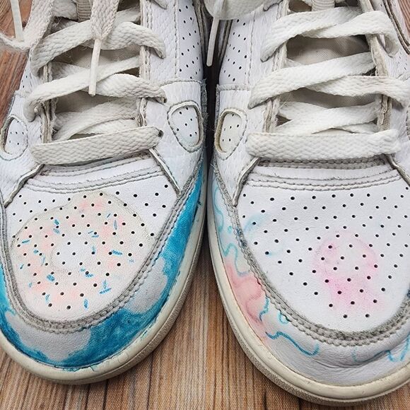 Nike Son Of Force AF1 Mid Custom Hand Painted Simpsons Sneakers Size 8 - Picture 7 of 11